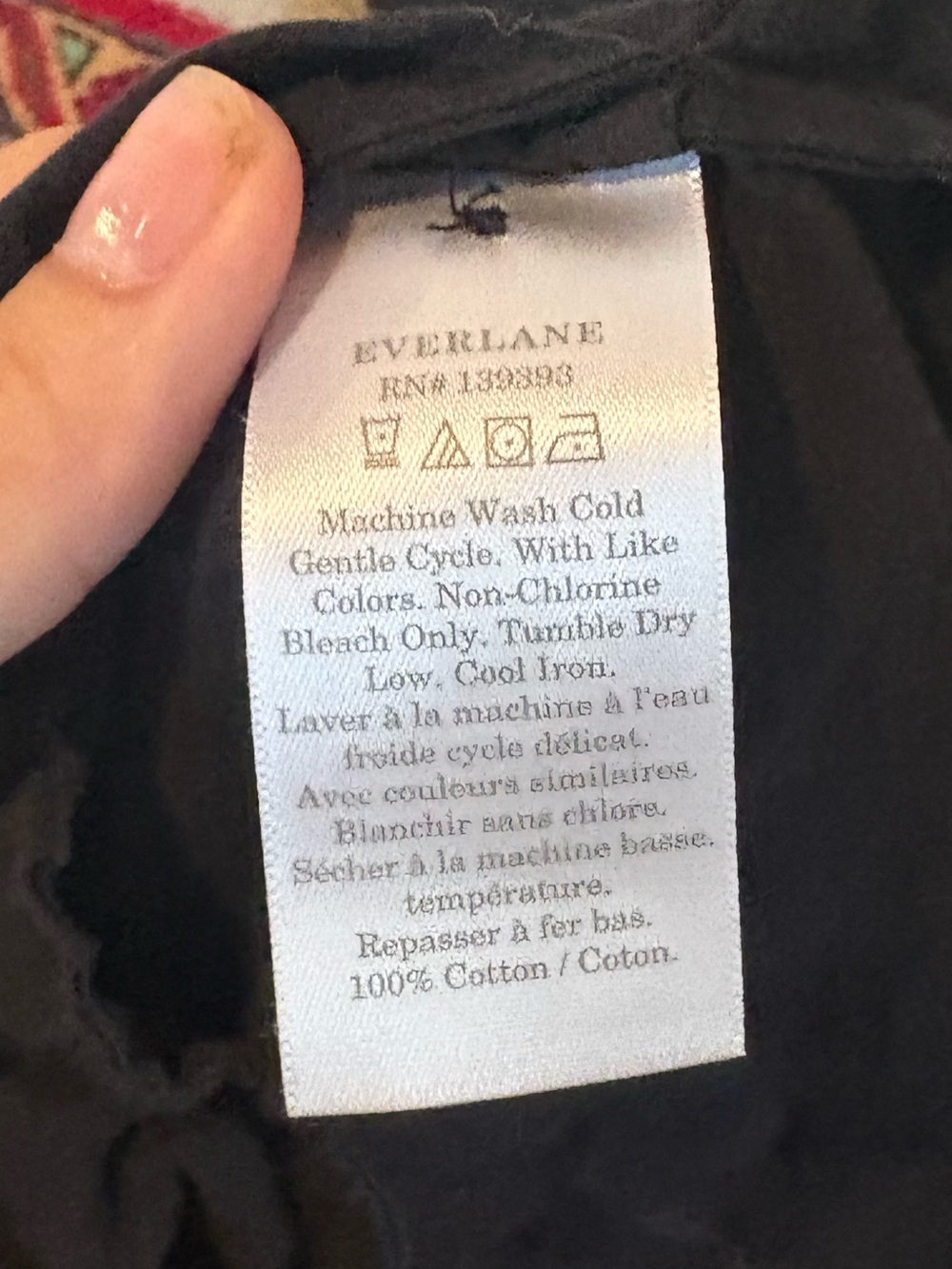 Everlane Black Kaftan with Signature Label - Picture 4 of 4